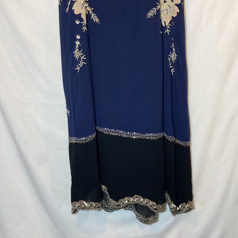 By Anthropologie Allaire Embroidered Floral Sequin Slip Dress Size S - Picture 6 of 9